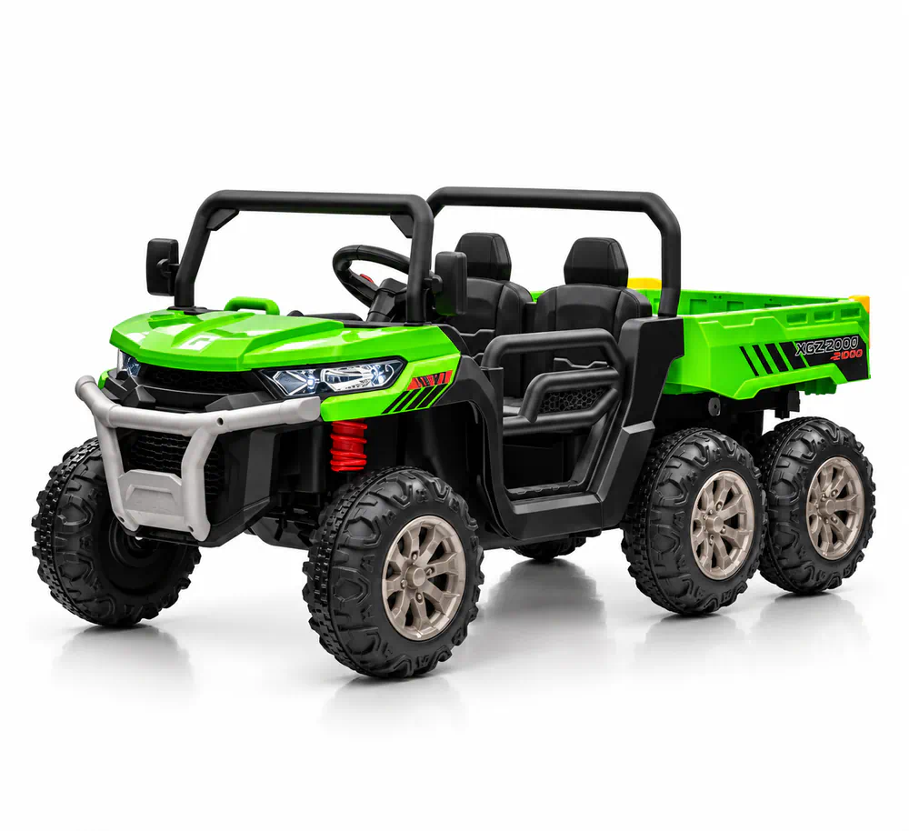 24V 6-Wheel Gator Two Seat Ride-On Electric Vehicle with Tipping Feature