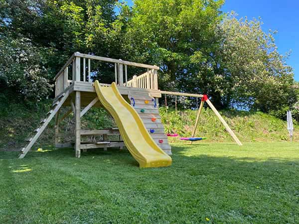 Garden slide and play tower