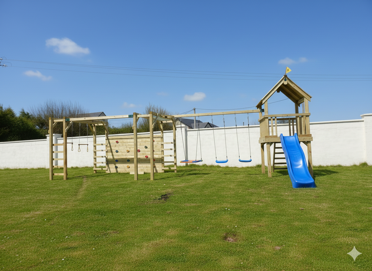 Garden Gym Frame Connected to Cubby Tower - Best Value - Image 16