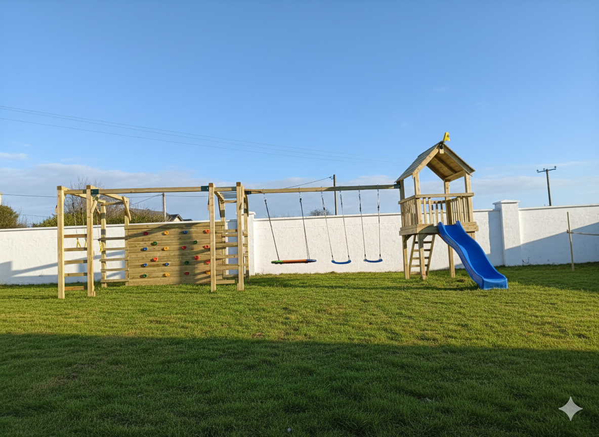 Garden Gym Frame Connected to Cubby Tower - Best Value - Image 4