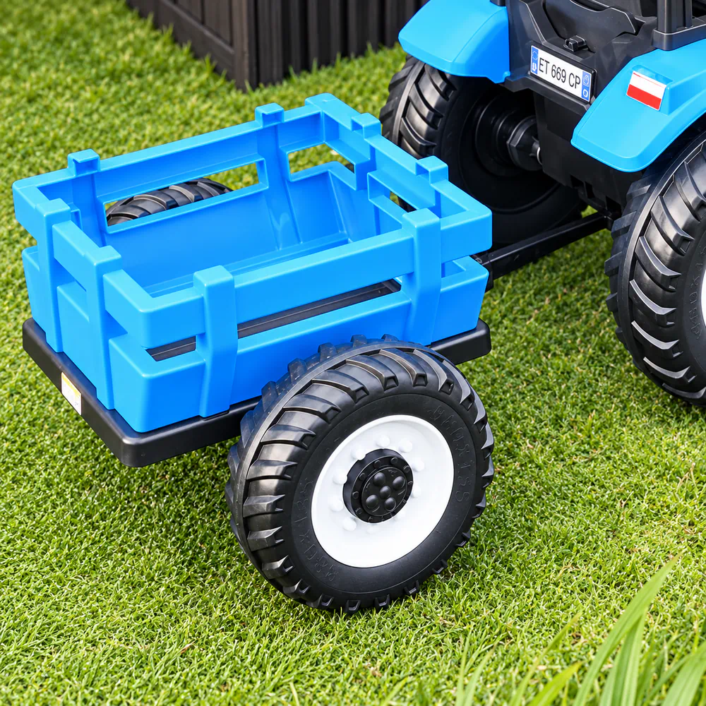 Blue Trailer and Hitch for T7 New Holland Tractor