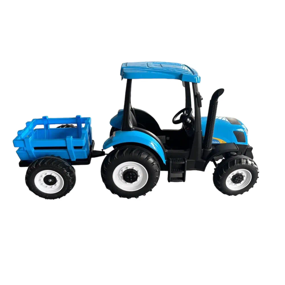 Blue Trailer and Hitch for T7 New Holland Tractor - Image 2