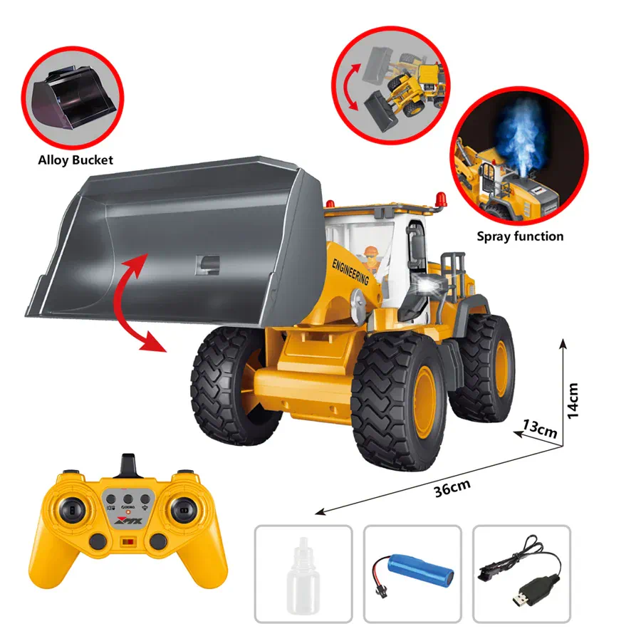 ZMX Engineering Bulldozer Toy with Remote Control - Image 2