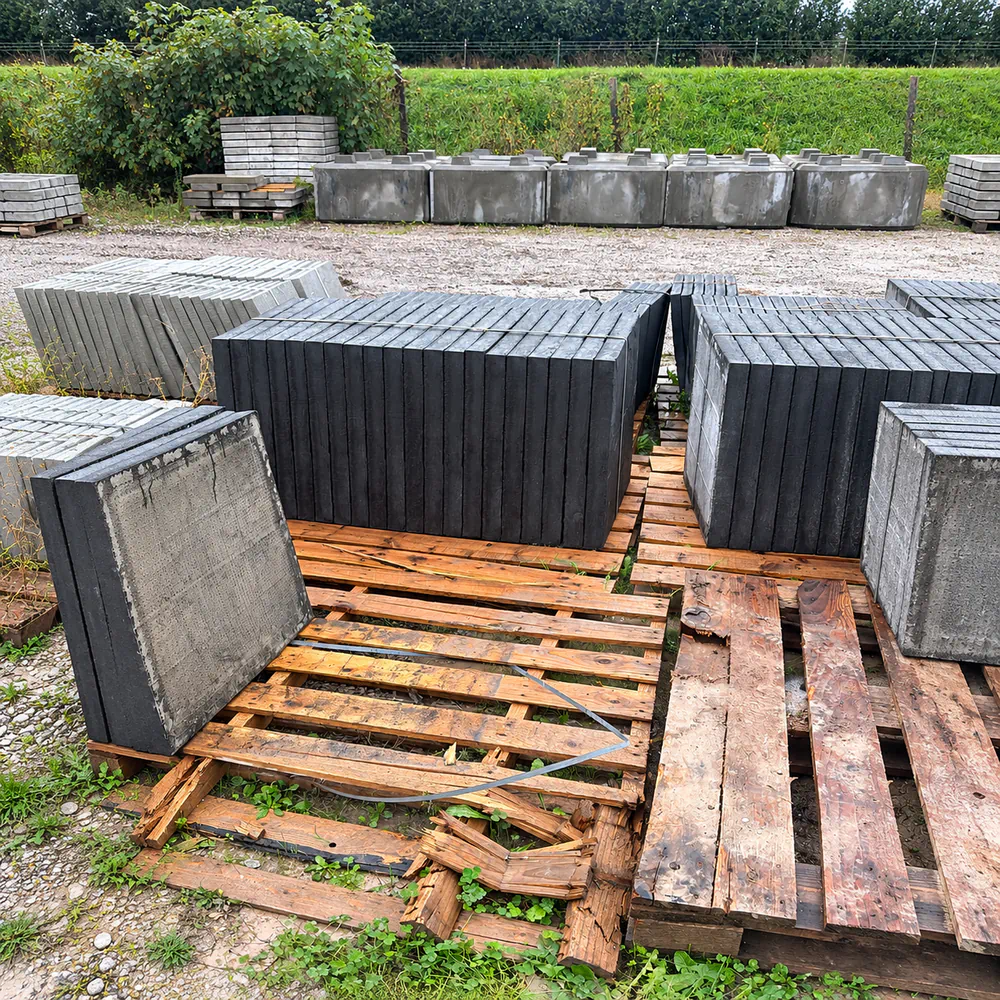 Charcoal Concrete Paving Slabs – 18×18 / 24×24 Inch