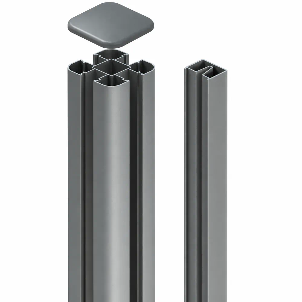 Composite Fence Post, Trim & Cap Kit 1.86m