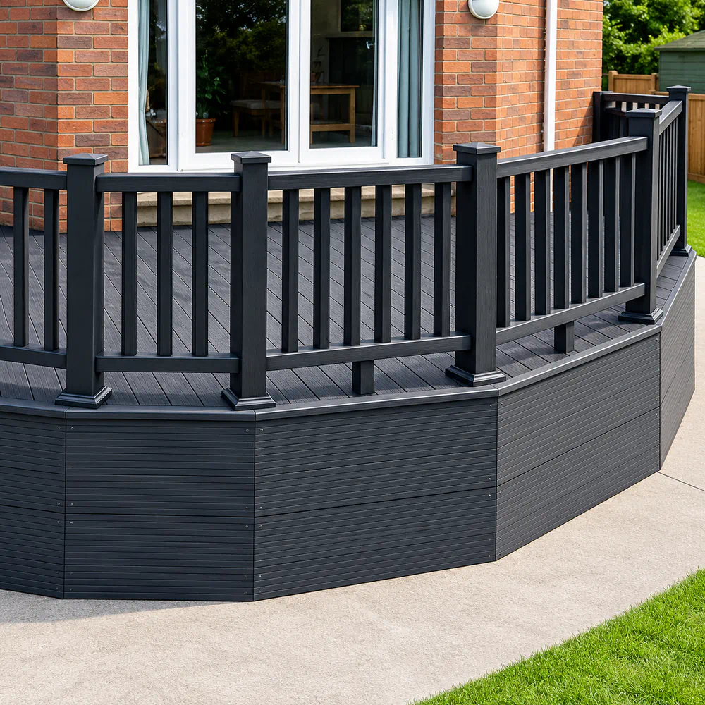 Installed decking and railing