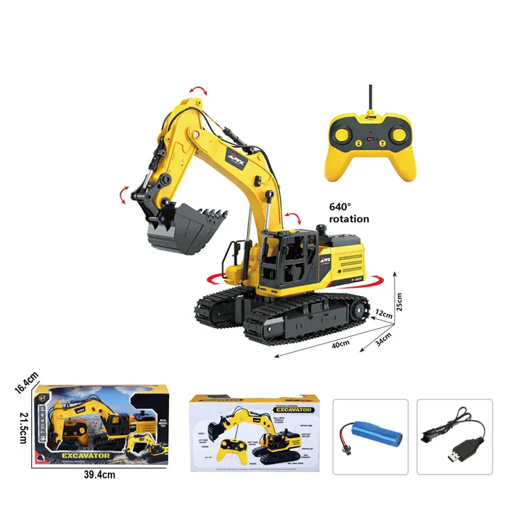 ZMX Engineering Excavator Construction Toy with Remote Control - Image 9