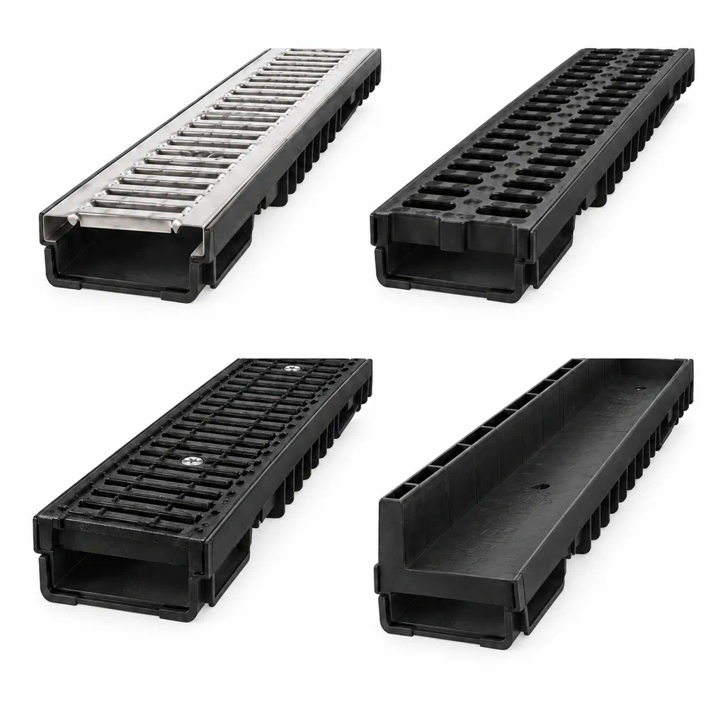 Drainage Trough Options – Various Materials