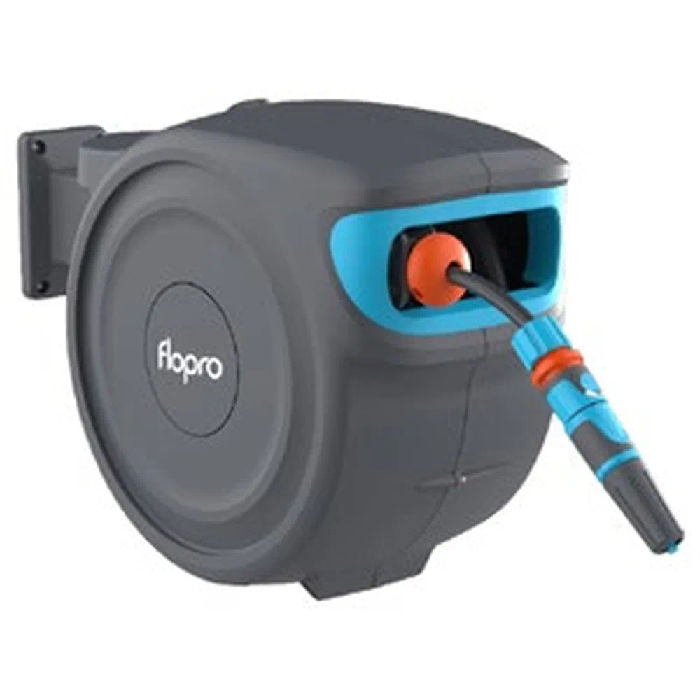 Flopro Automatic Rewind Wall Mounted Hose Reel With 20M Hose