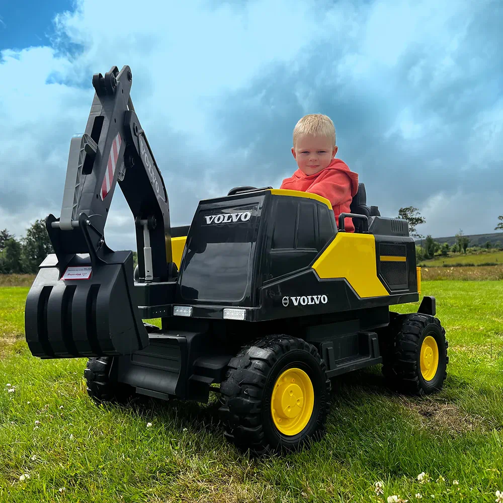 Licensed Volvo Electric Digger Ride On Excavator | Outdoor Electric Toys