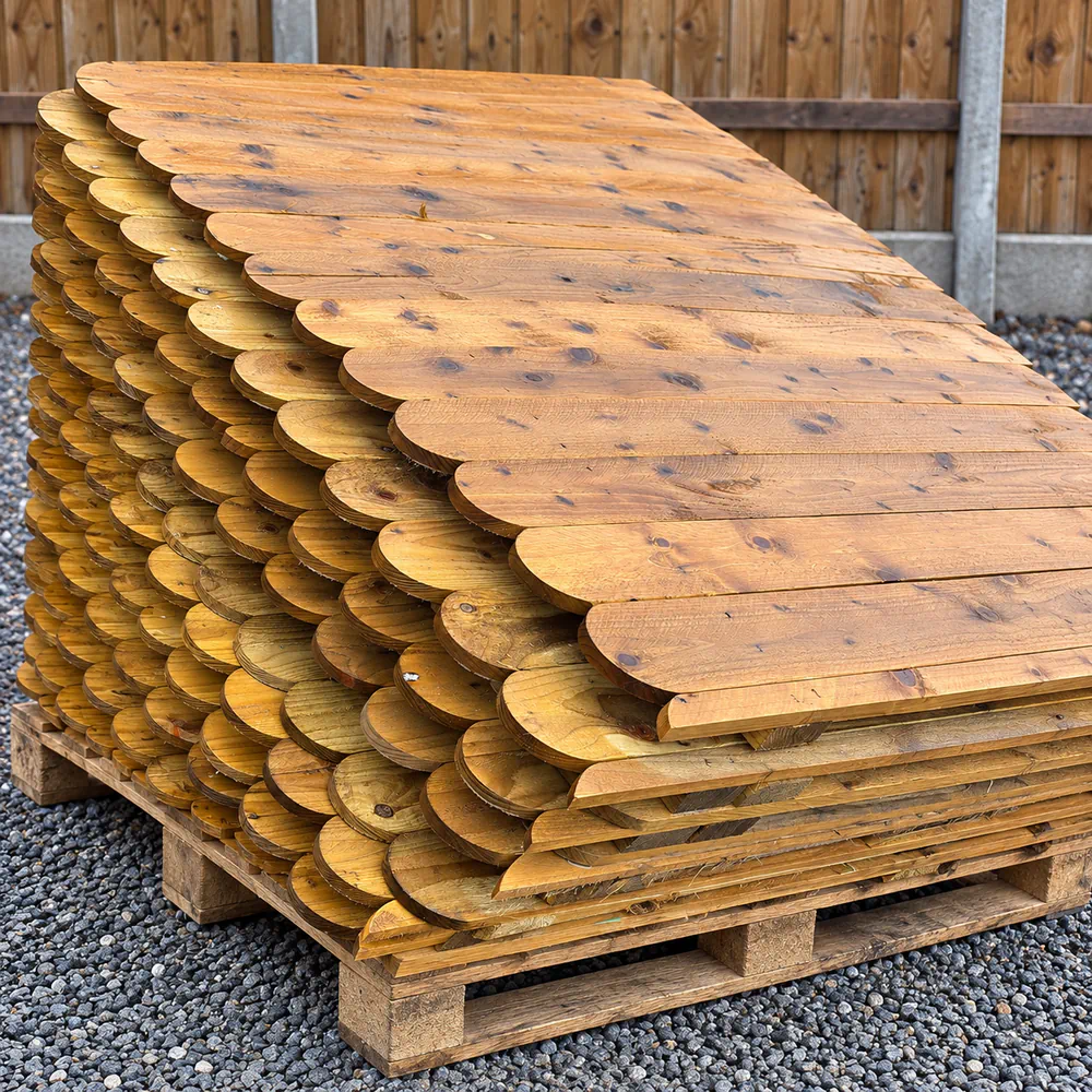 Timber fencing panels
