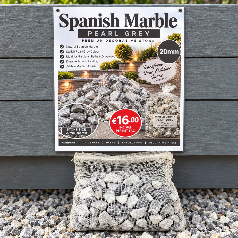 Spanish Marble Pearl Grey 20mm