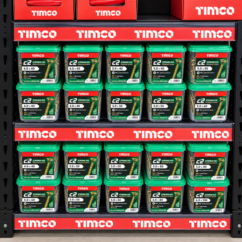TIMCO C2 Strong-Fix Premium Wood Screws – 500 Pack
