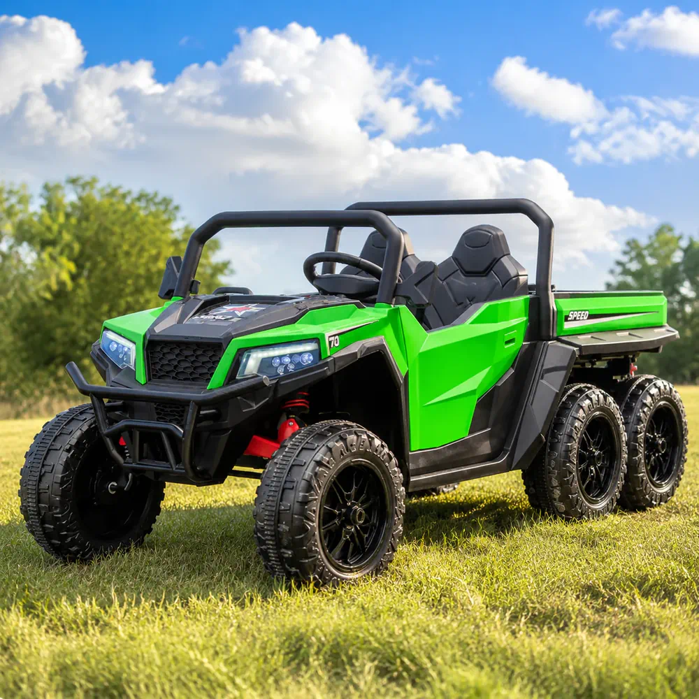 Xmas Club - 24V Two Seat Gator Ride On Electric Vehicle in Green